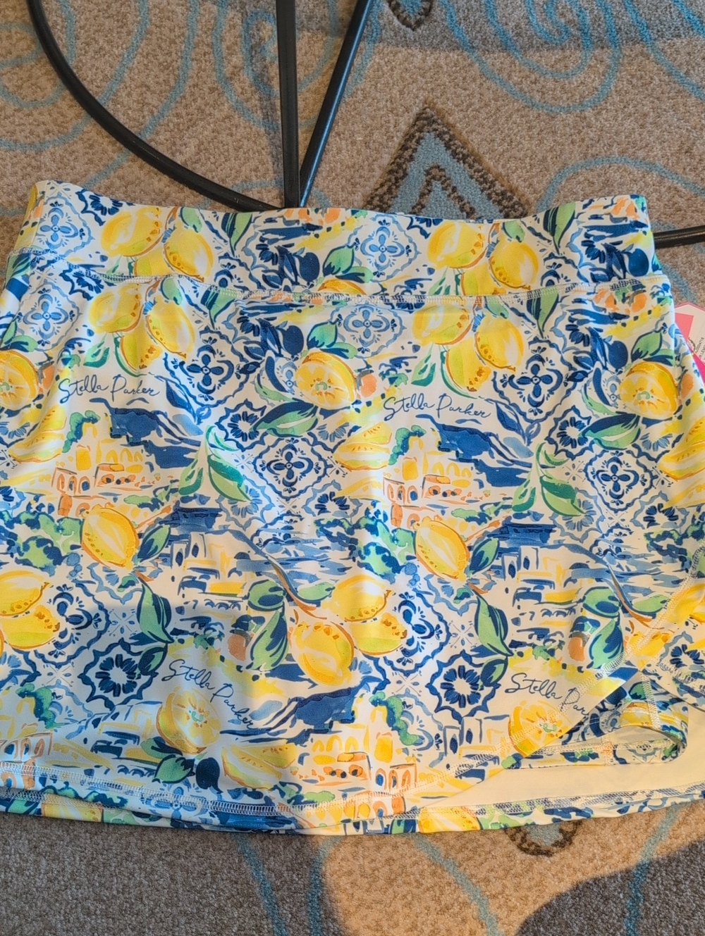 Stella Parker Xl Nwt Sport Mediterranean Lemon Floral print performance skort
